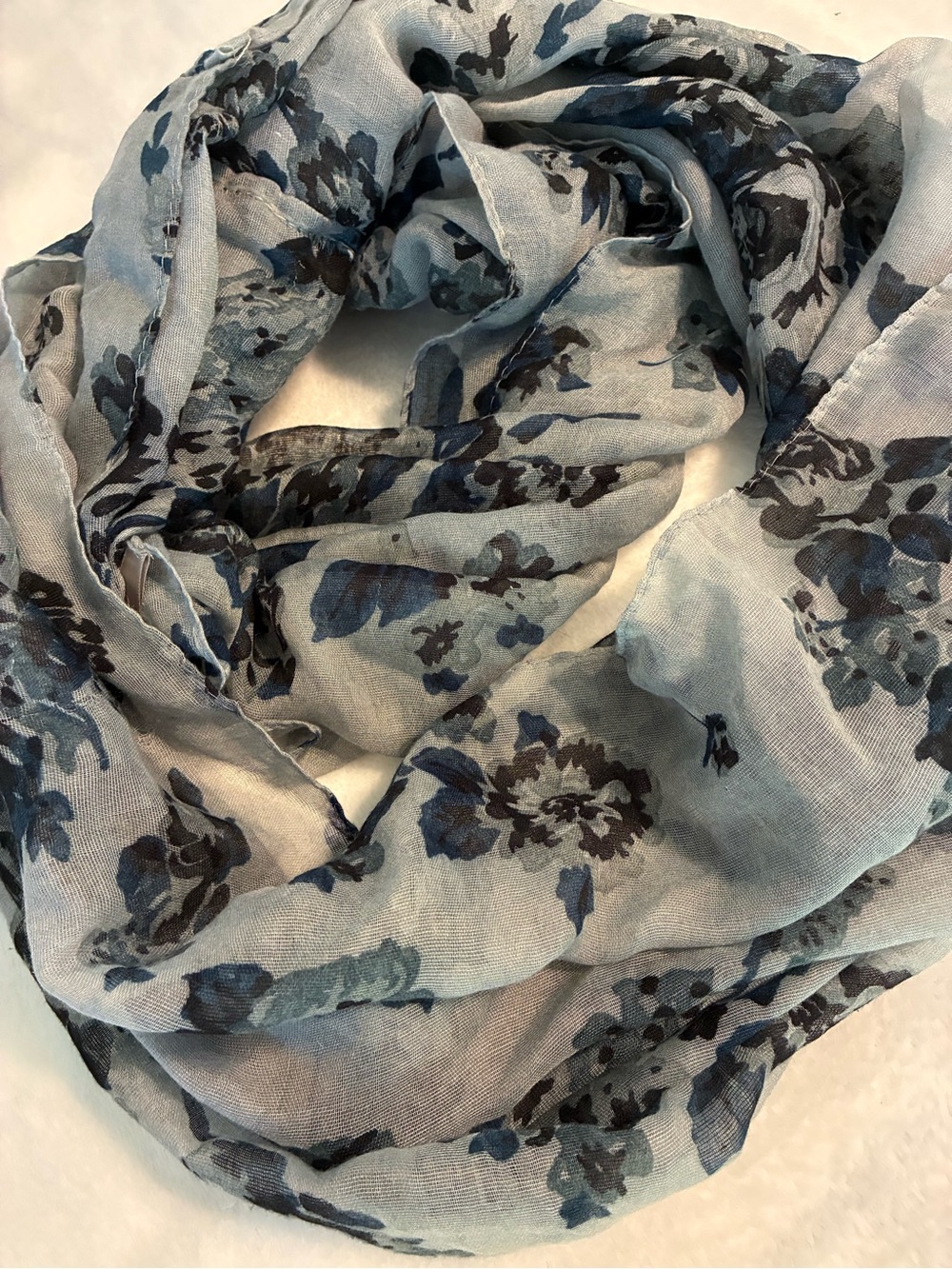 Charlotte Russe Light Blue Floral Women's Scarf - Lightweight Fashion Accessory
